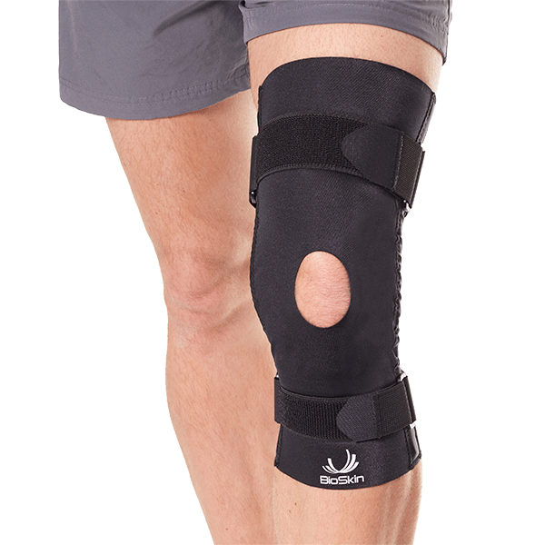 Knee Brace Compression Sleeve with Patella Stability Straps 